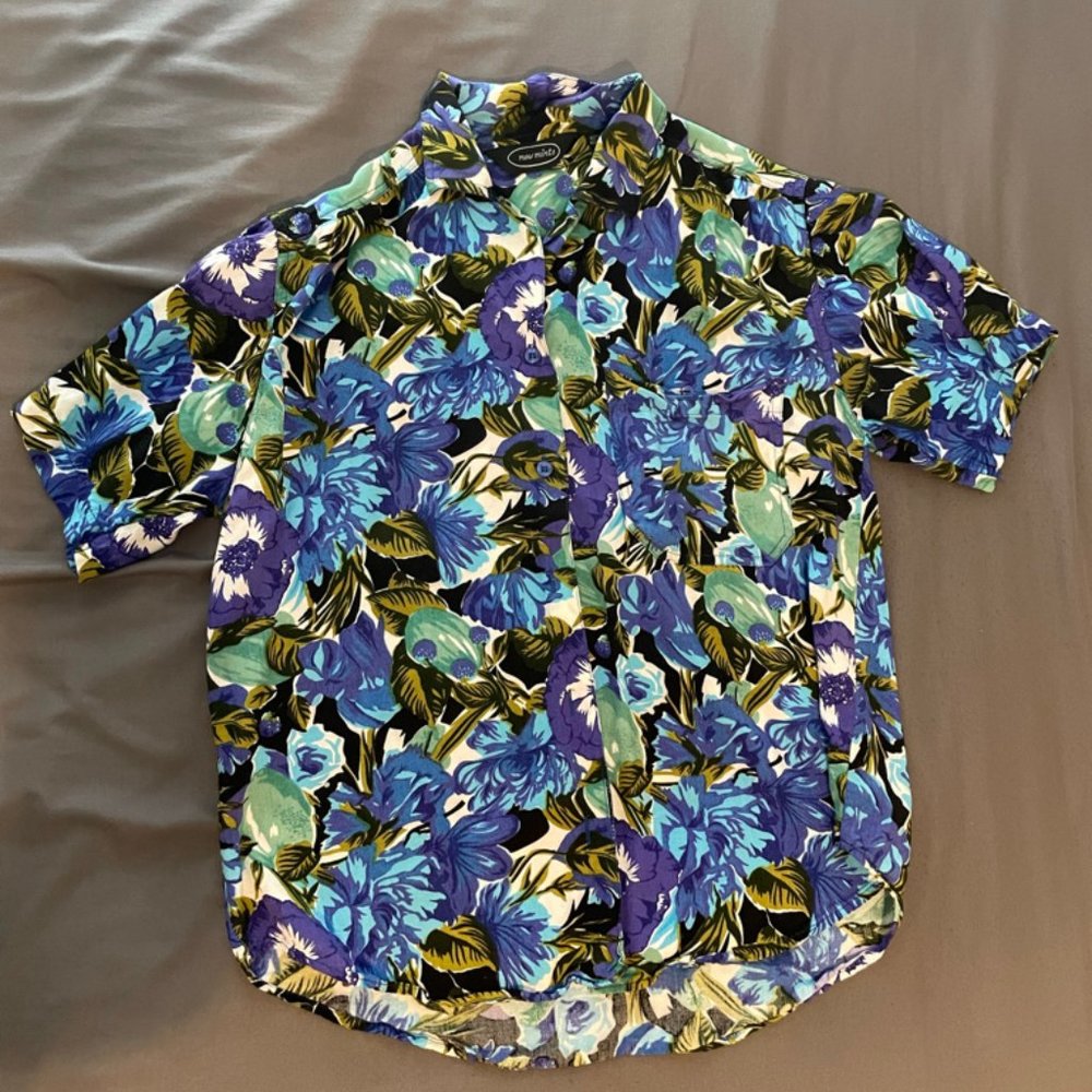 Purple Floral Ladies Shirt